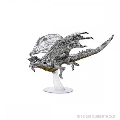 Adult Silver Dragon: D&D Icons of the Realms Miniatures - Beanie Games