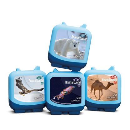 Animal World - Wild Survivors (Set of 4 Clever Pocket Tonies) - Beanie Games