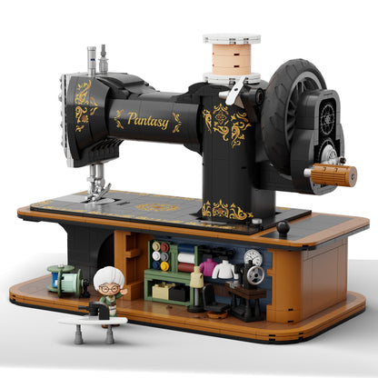 Antique Hand Crank Sewing Machine - 1360 pcs - Beanie Games