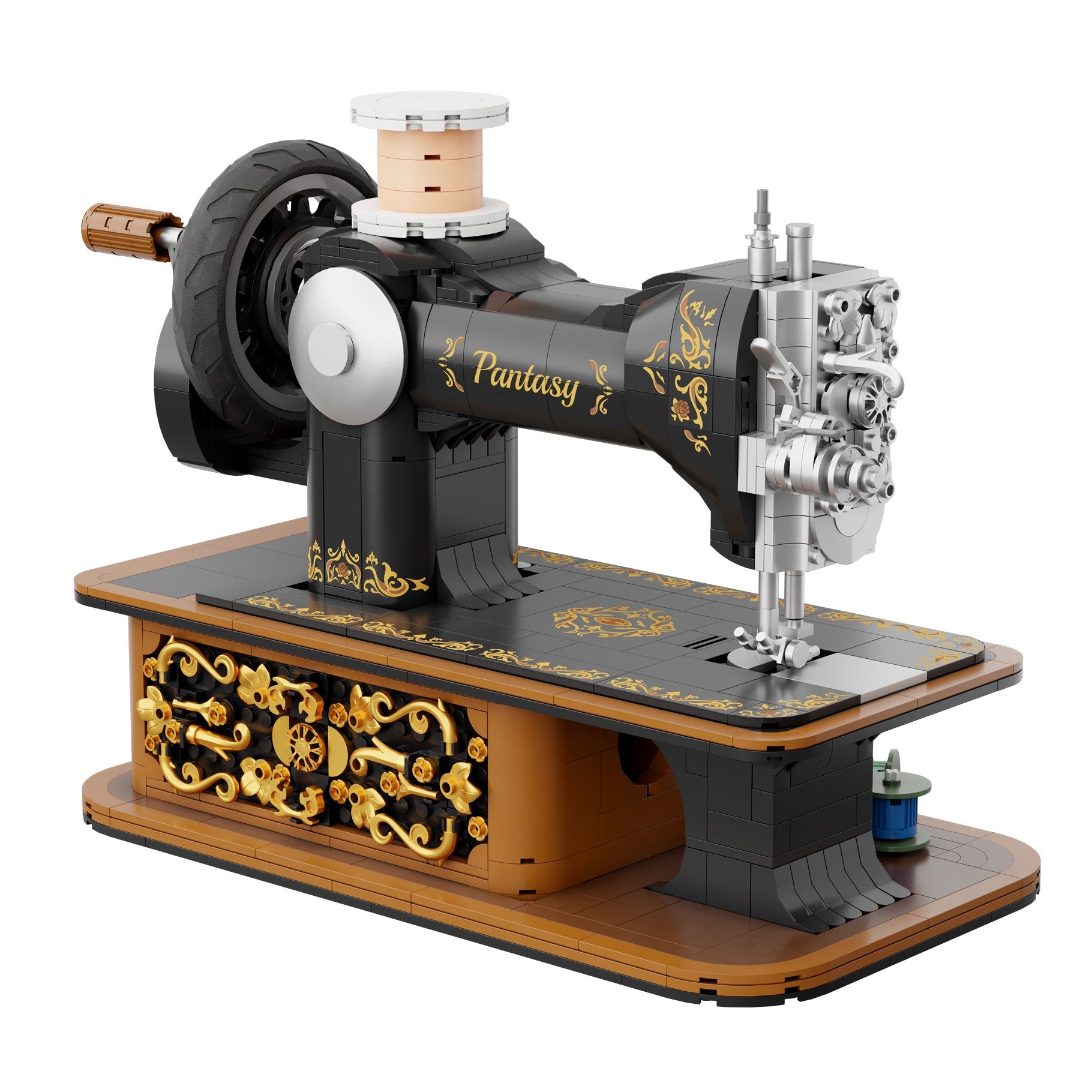 Antique Hand Crank Sewing Machine - 1360 pcs - Beanie Games