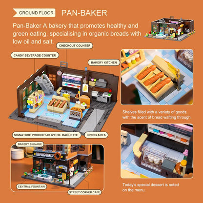 Bakery (4 - Storey Building) - 2663 pcs - Beanie Games