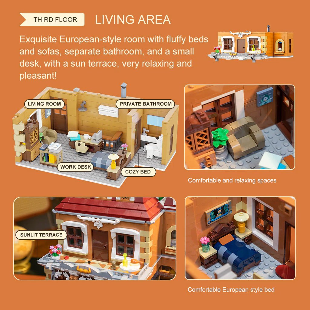 Bakery (4 - Storey Building) - 2663 pcs - Beanie Games