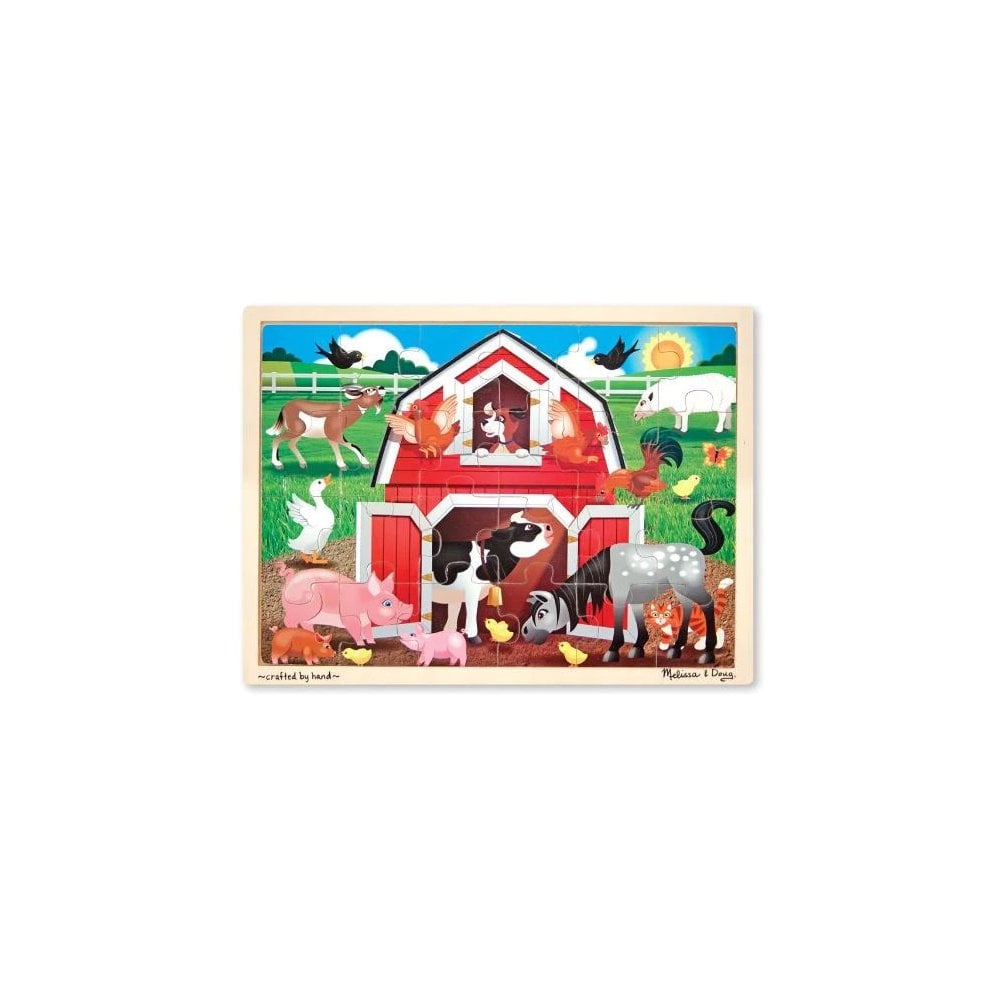 Barnyard Buddies Wooden Jigsaw Puzzle - 24 Pieces - Beanie Games