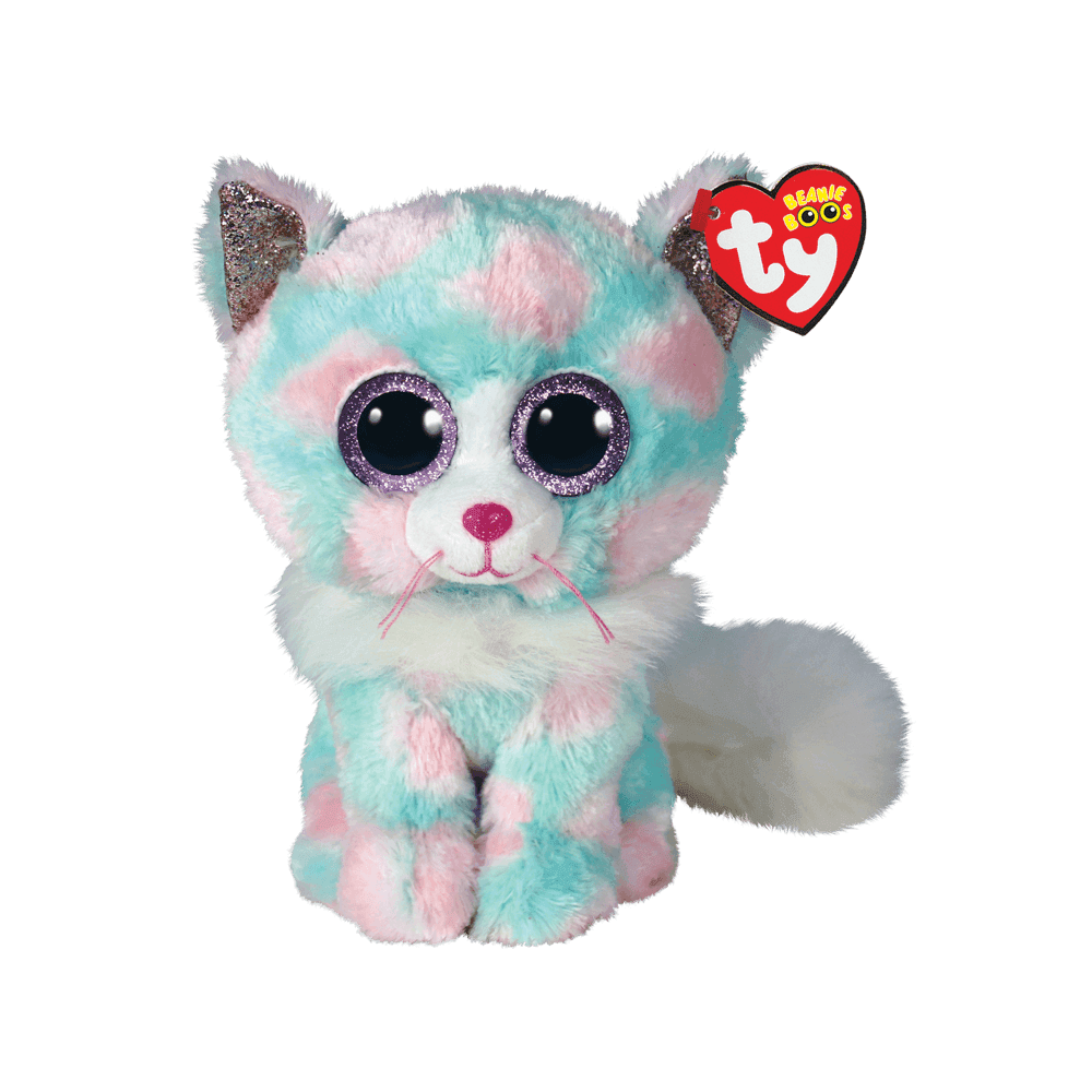 Beanie Boo: Opal Pastel Cat (Medium) - Beanie Games