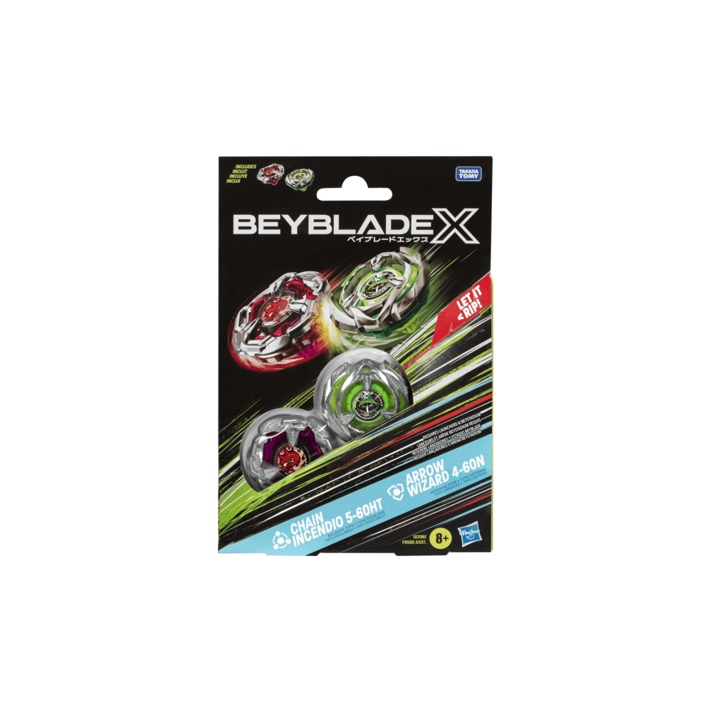 Beyblade X Dual Pack (Chain Incendio & Arrow Wizard) - Beanie Games