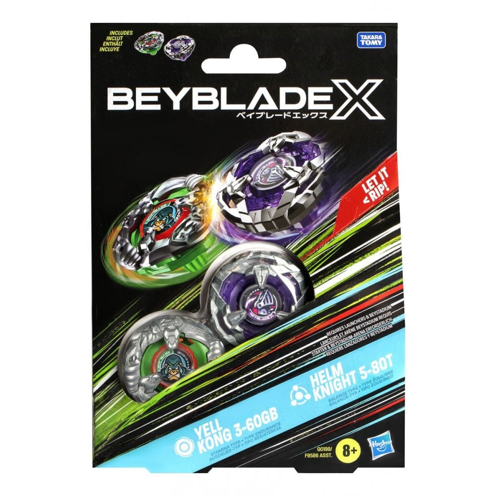Beyblade X Dual Pack (Yell Kong & Helm Knight) - Beanie Games