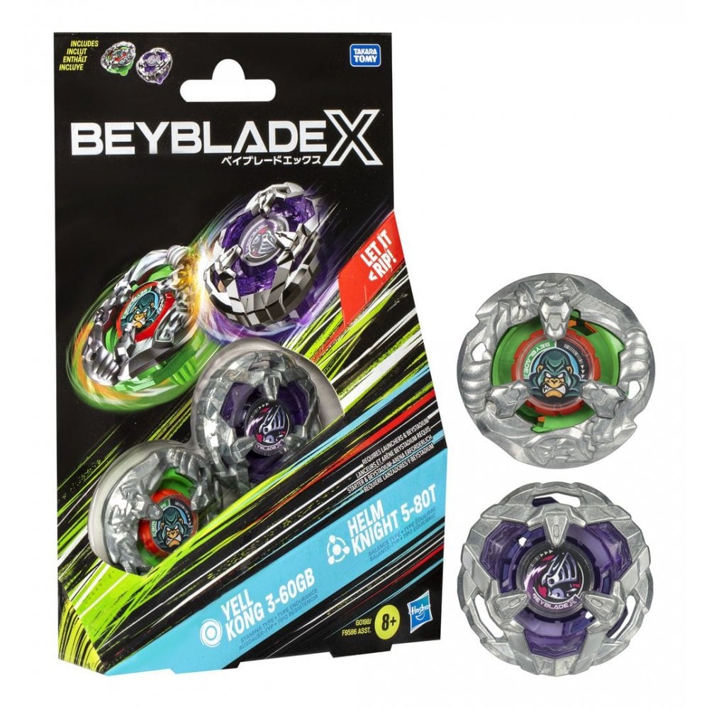 Beyblade X Dual Pack (Yell Kong & Helm Knight) - Beanie Games