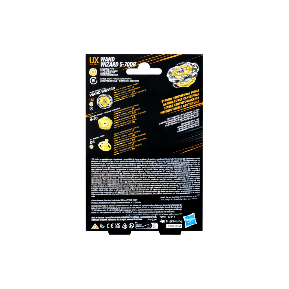 Beyblade X Wand Wizard 5 - 70Db Ux Starter Pack Set - Beanie Games
