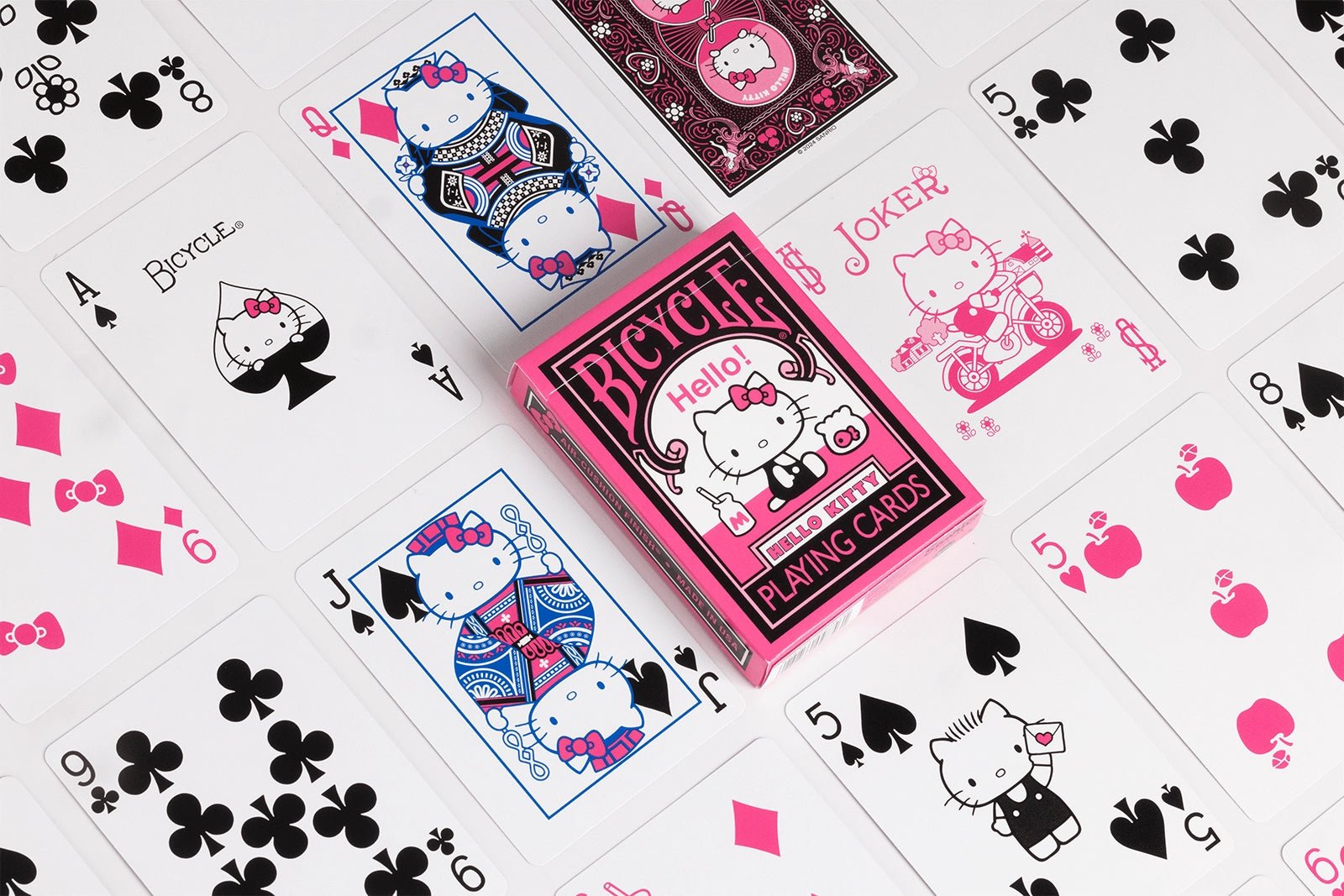 Bicycle Hello Kitty Black Pink Playing Cards - Beanie Games