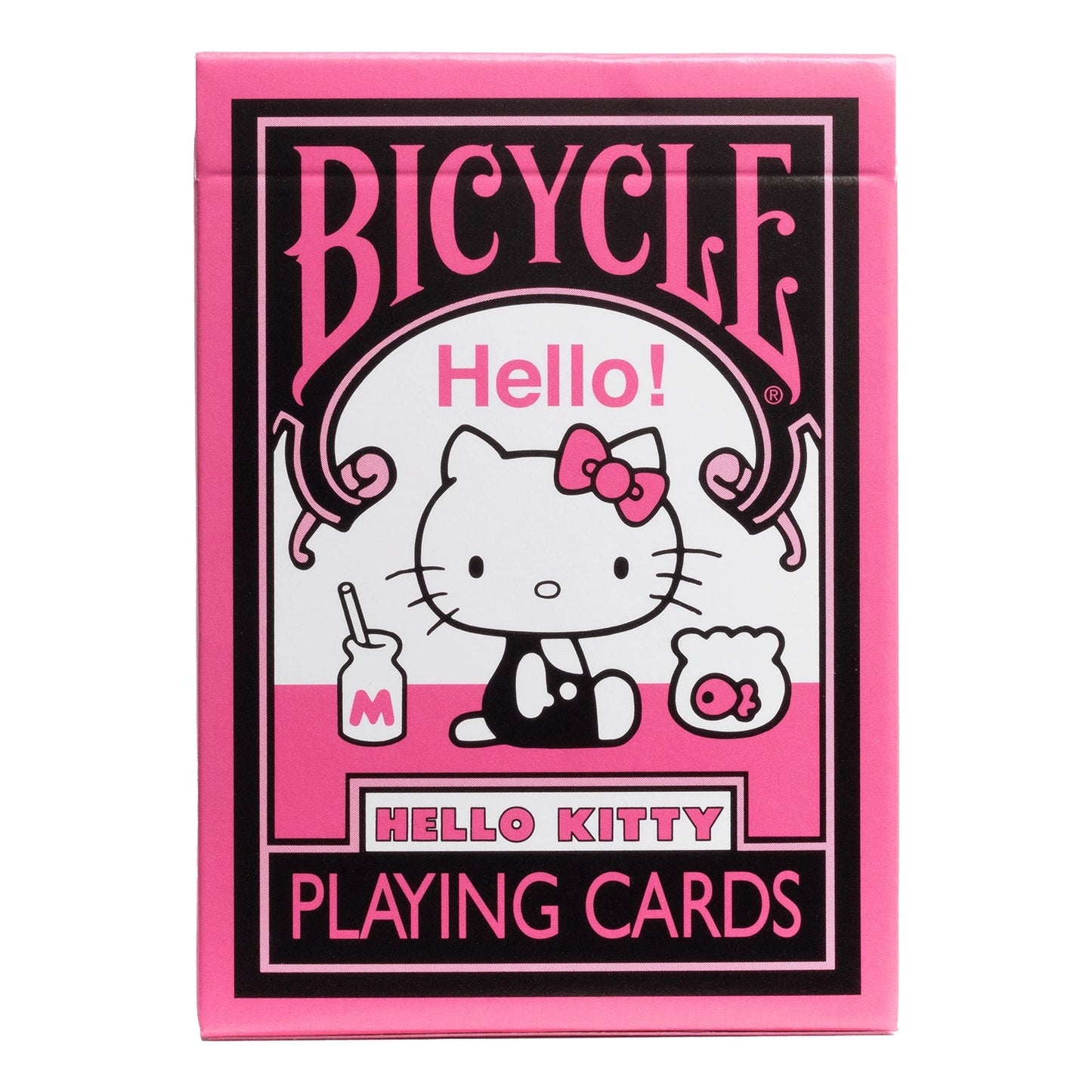 Bicycle Hello Kitty Black Pink Playing Cards - Beanie Games