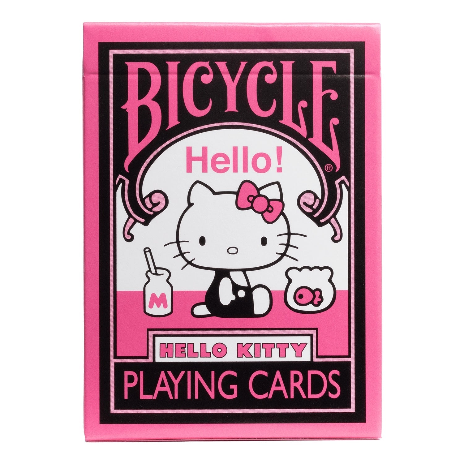 Bicycle Hello Kitty Black Pink Playing Cards - Beanie Games
