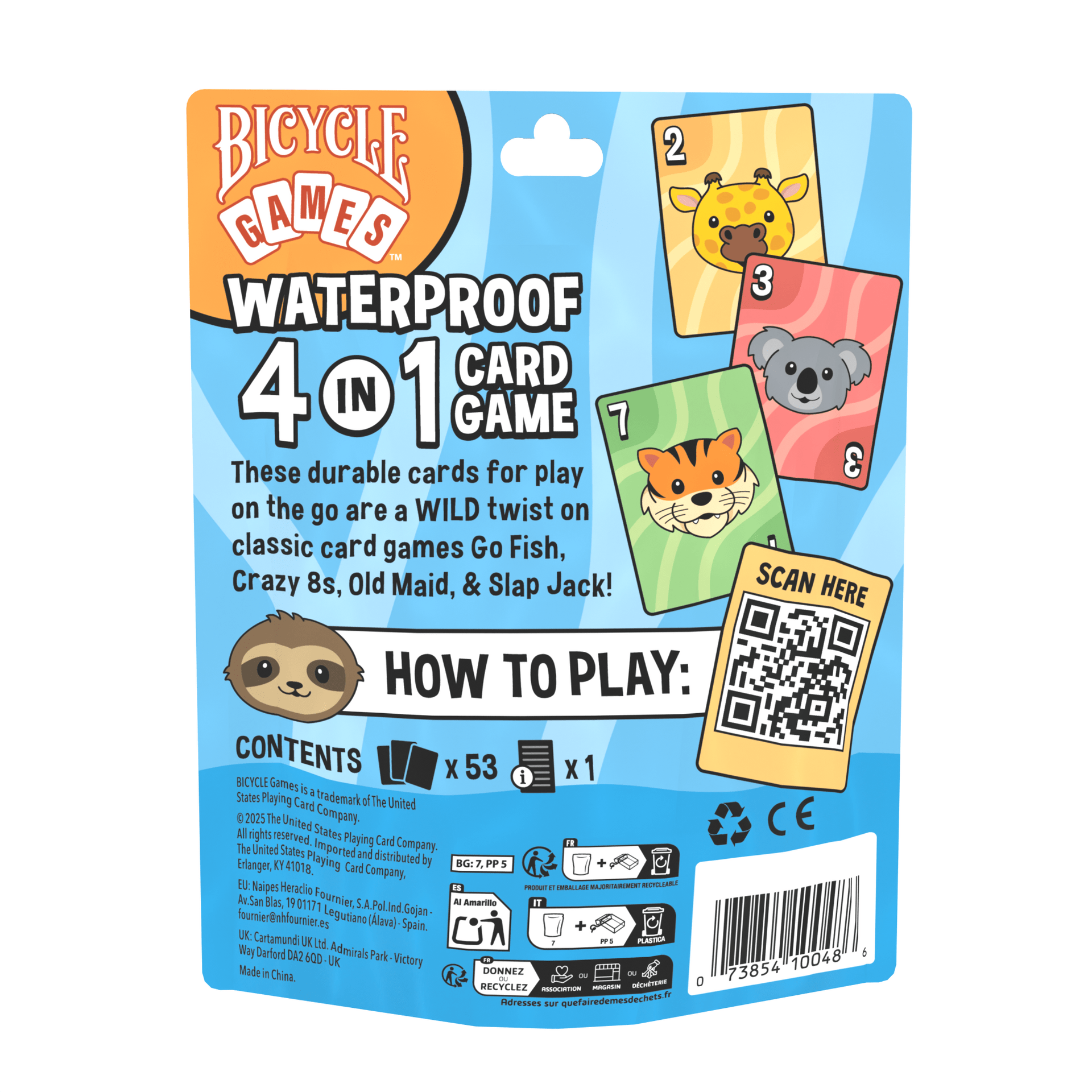 Bicycle - Waterproof 4 in 1 Card Games - Beanie Games