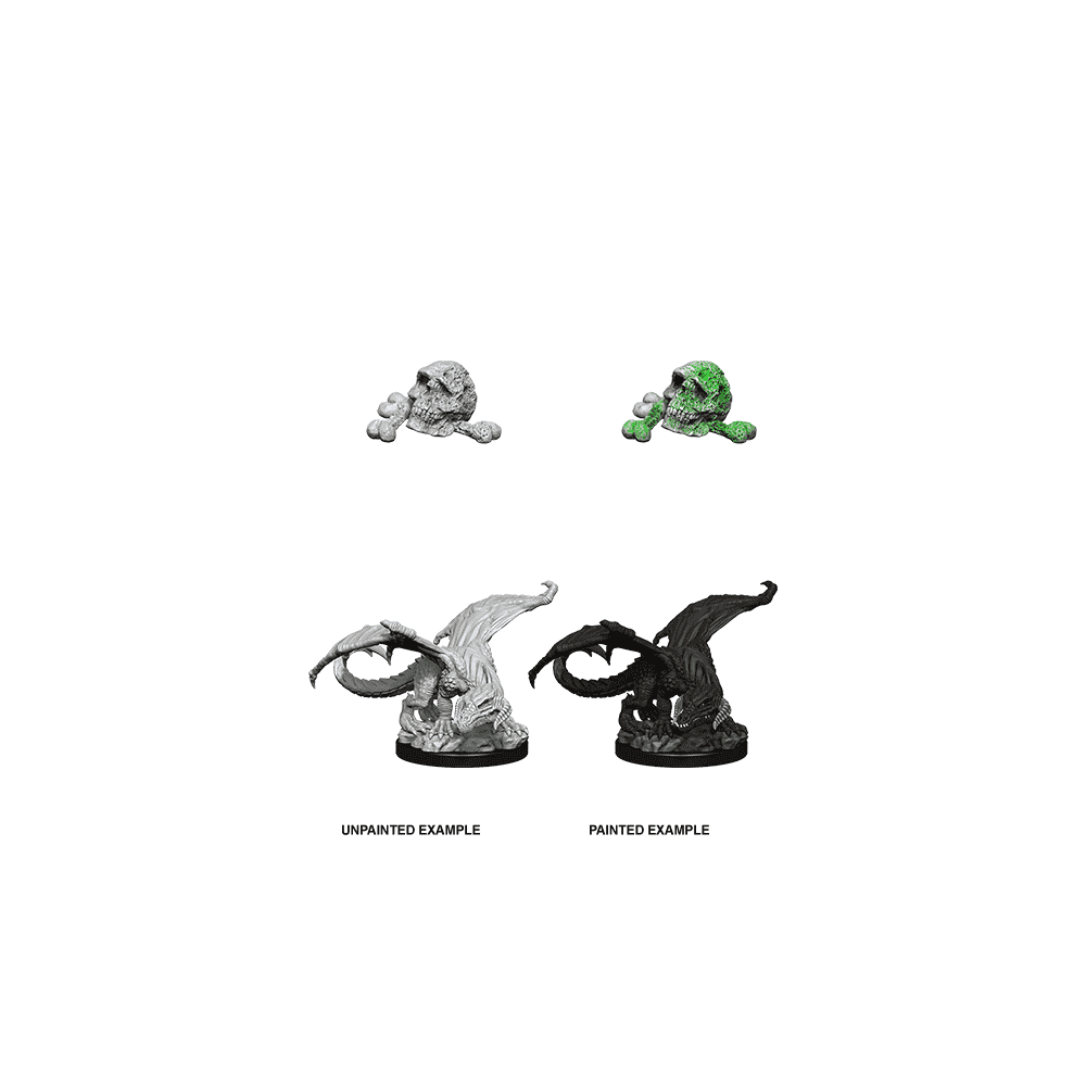 Black Dragon Wyrmling: D&D Nolzur's Marvelous Unpainted Miniatures (W10) - Beanie Games