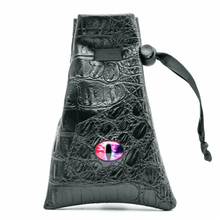 Black Leatherette Changeling Eye Dice Bag - Beanie Games