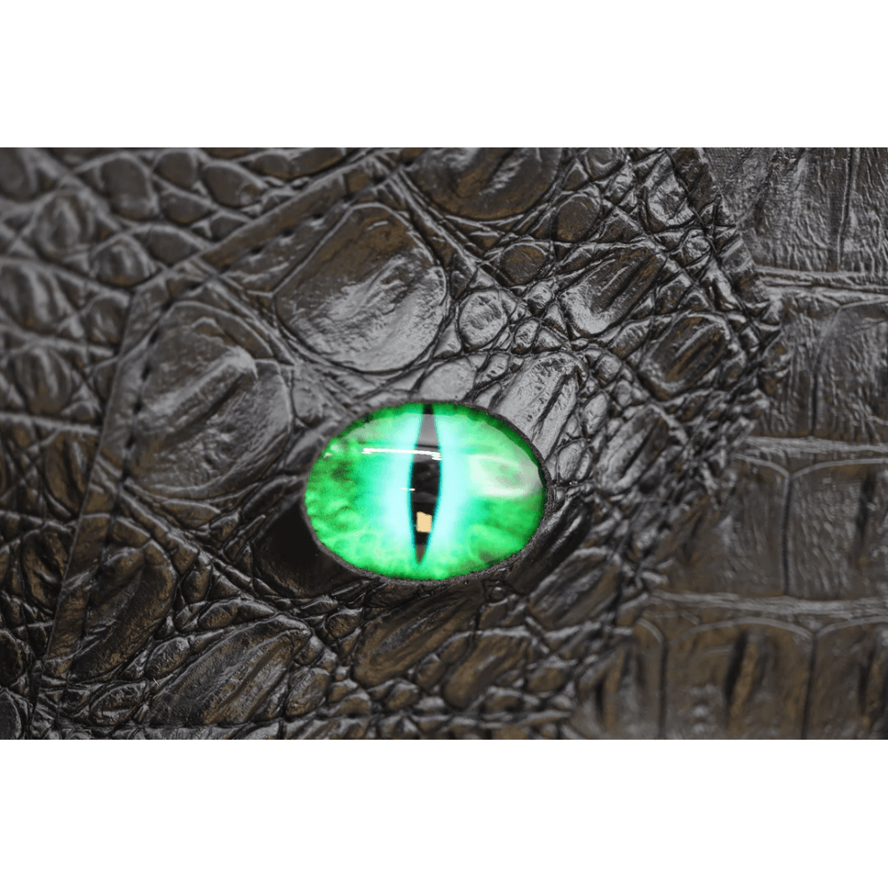 Black Leatherette Jade Dragon Eye Dice Bag - Beanie Games