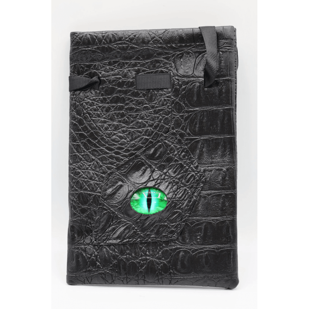 Black Leatherette Jade Dragon Eye Dice Bag - Beanie Games