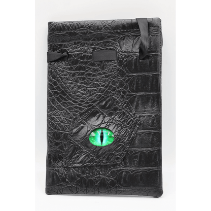 Black Leatherette Jade Dragon Eye Dice Bag - Beanie Games