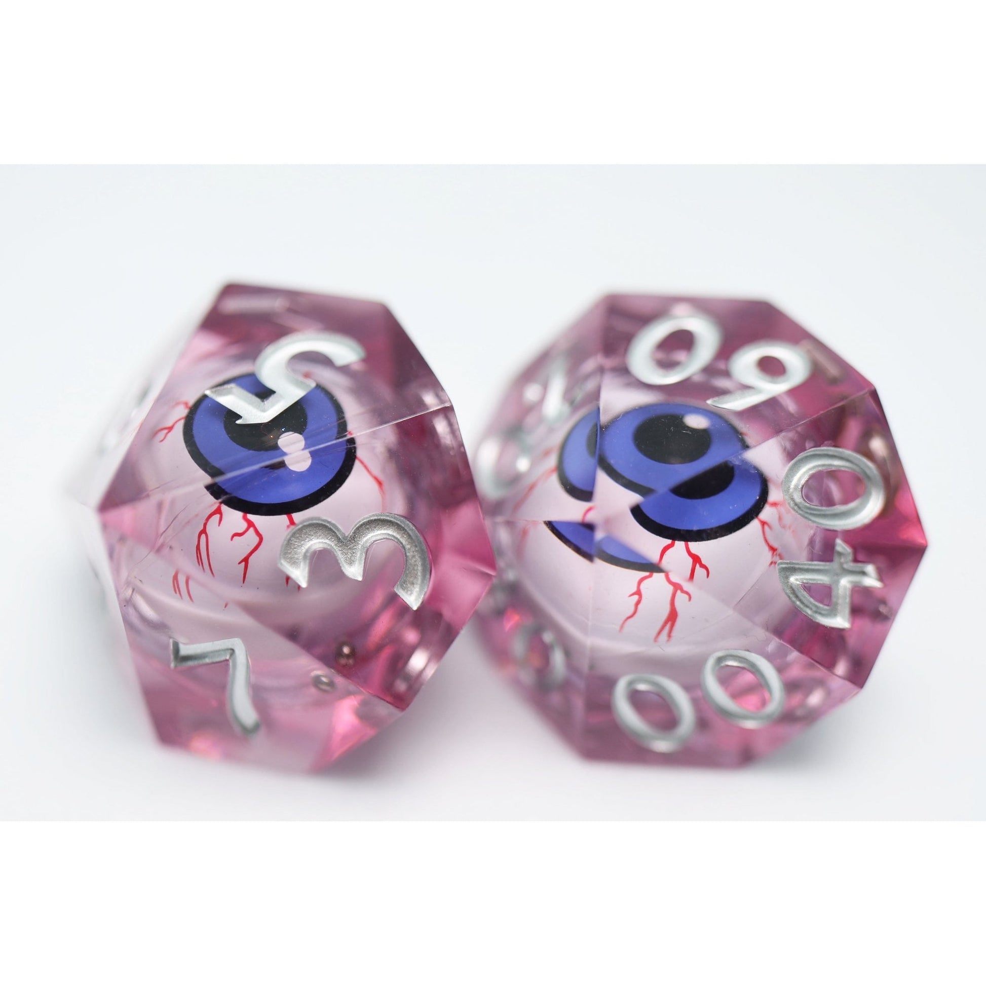 Bloodshot Eye Sharp Edge Moving Eye RPG Dice Set - Beanie Games