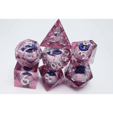 Bloodshot Eye Sharp Edge Moving Eye RPG Dice Set - Beanie Games