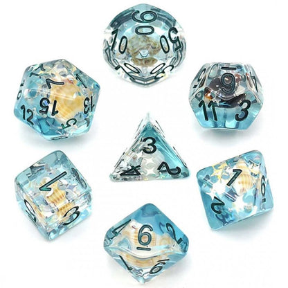 Blue Beach Conch RPG Dice Set - Beanie Games