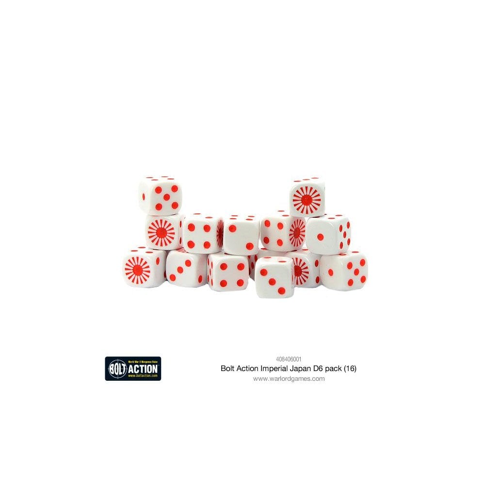 Bolt Action: Imperial Japanese D6 Dice (16) - Beanie Games