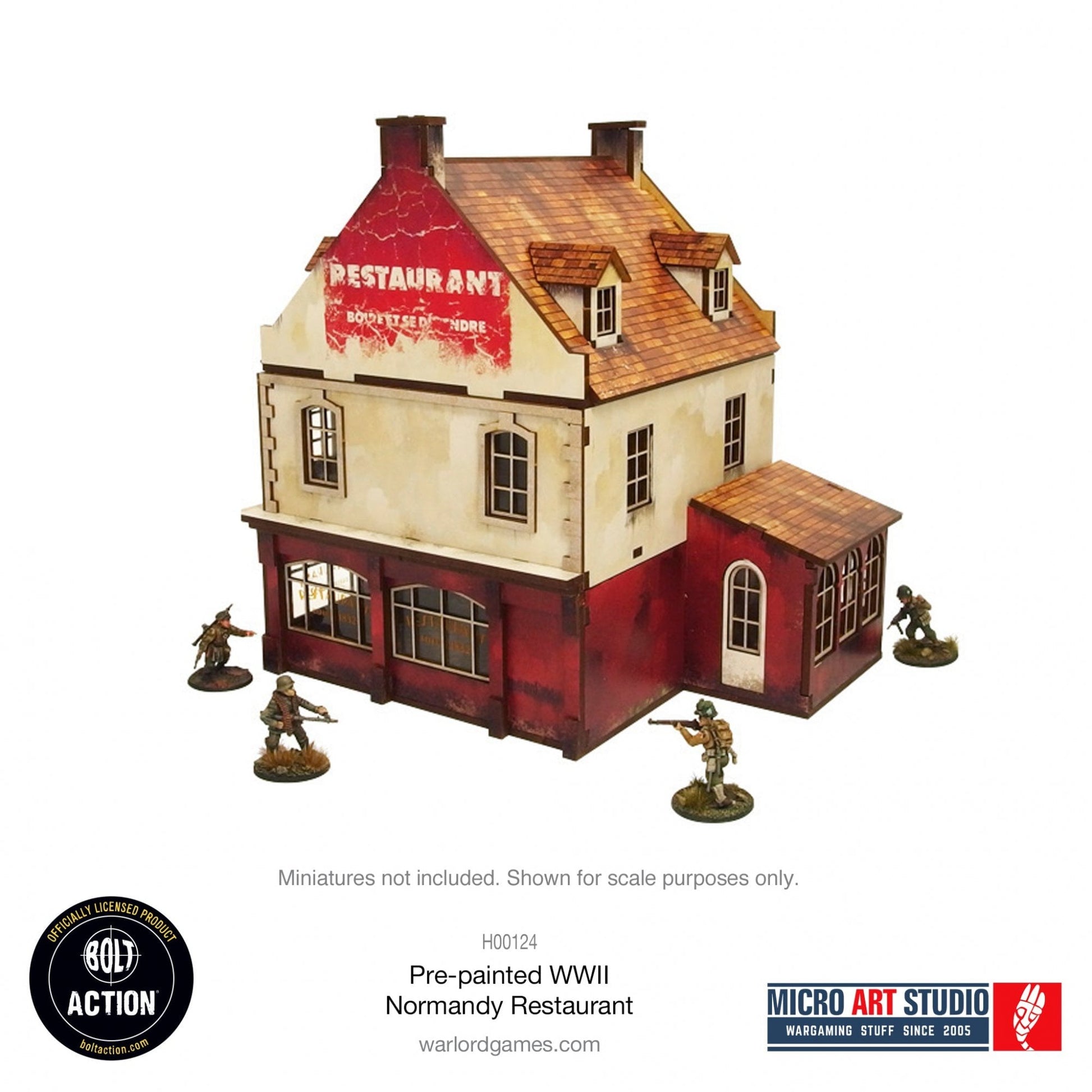 Bolt Action: Pre - painted WW2 Normandy Restaurant - Beanie Games