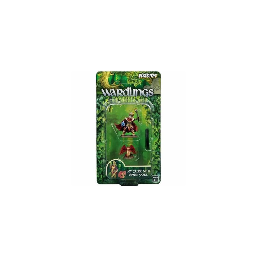 Boy Cleric & Winged Snake: WizKids Wardlings Miniatures - Beanie Games