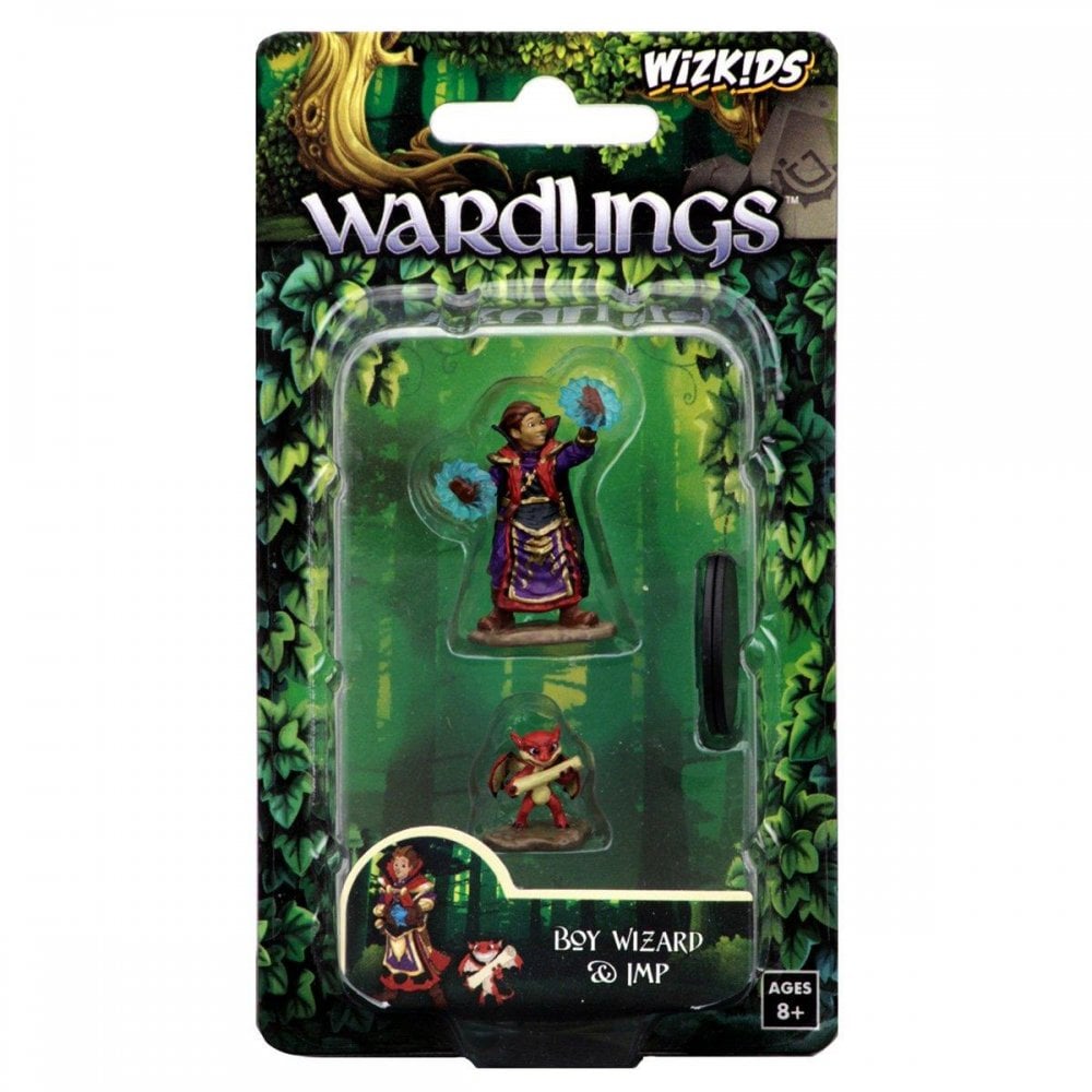 Boy Wizard & Imp: WizKids Wardlings Miniatures - Beanie Games