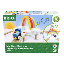 BRIO World Train Set My First Railway Light Up Rainbow Set - Beanie Games