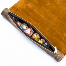 Brown Roll Up Leatherette Dice Mat - Beanie Games