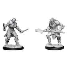 Bugbear Barbarian Male & Bugbear Rogue Female: D&D Nolzur's Marvelous Miniatures (W15) - Beanie Games