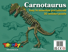 Carnotaurus 3D Wooden Puzzle - Beanie Games