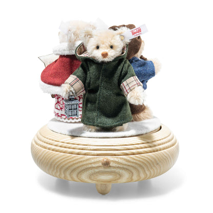 Carol Singers Teddy Bears Set on Music Box - Beanie Games