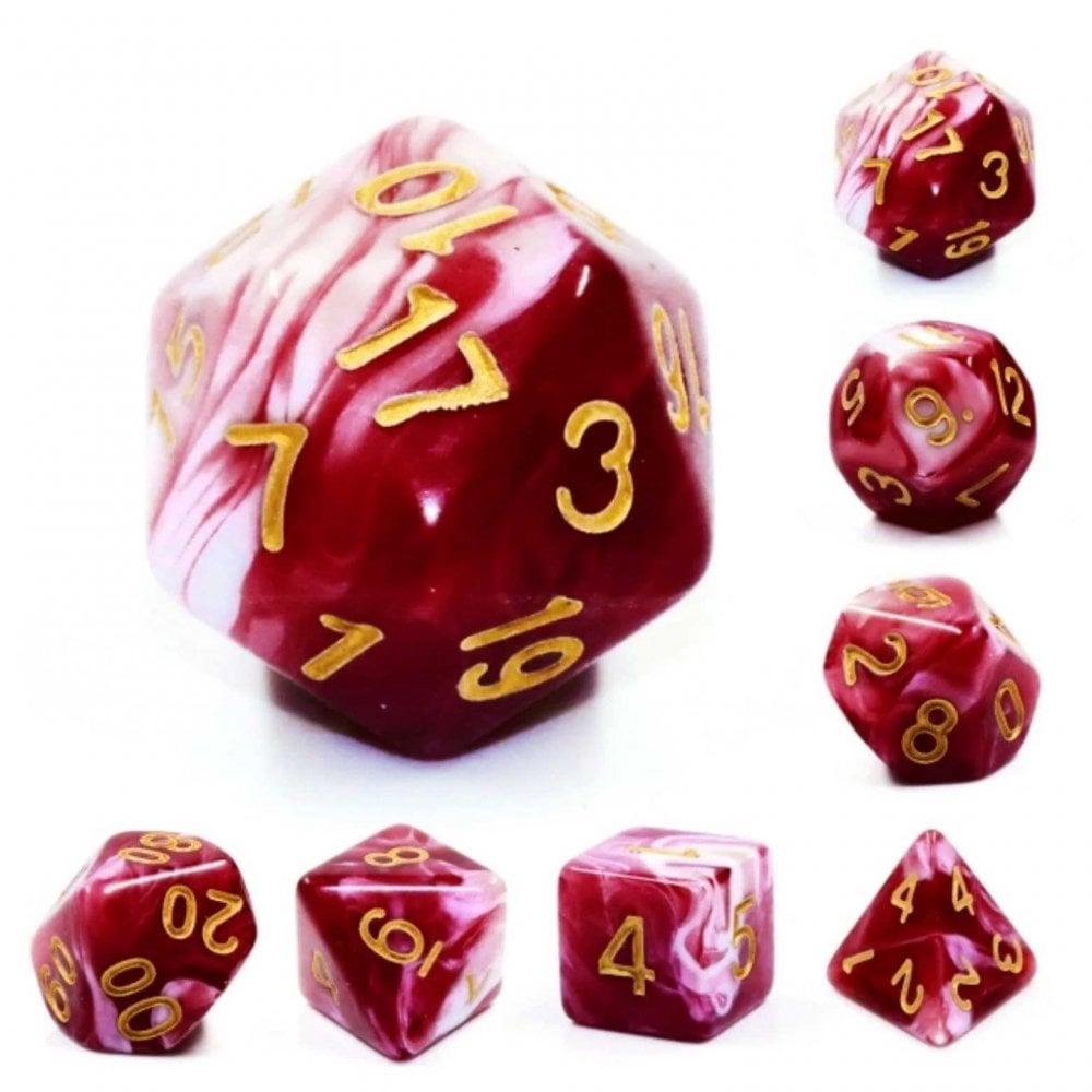 Cherry Cream RPG Dice Set - Beanie Games