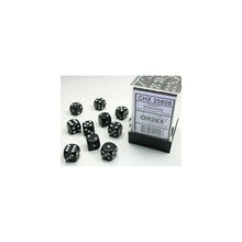 Chessex - 12mm D6 Dice Block - Black w/White - Beanie Games