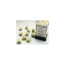 Chessex - 12mm D6 Dice Block - Ivory w/Black - Beanie Games