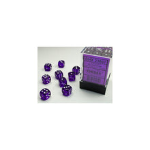 Chessex - 12mm D6 Dice Block - Translucent Purple w/white - Beanie Games