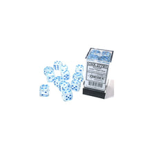Chessex - Borealis 16mm D6 Dice Block - Luminary Icicle light Blue Dice Block - Beanie Games