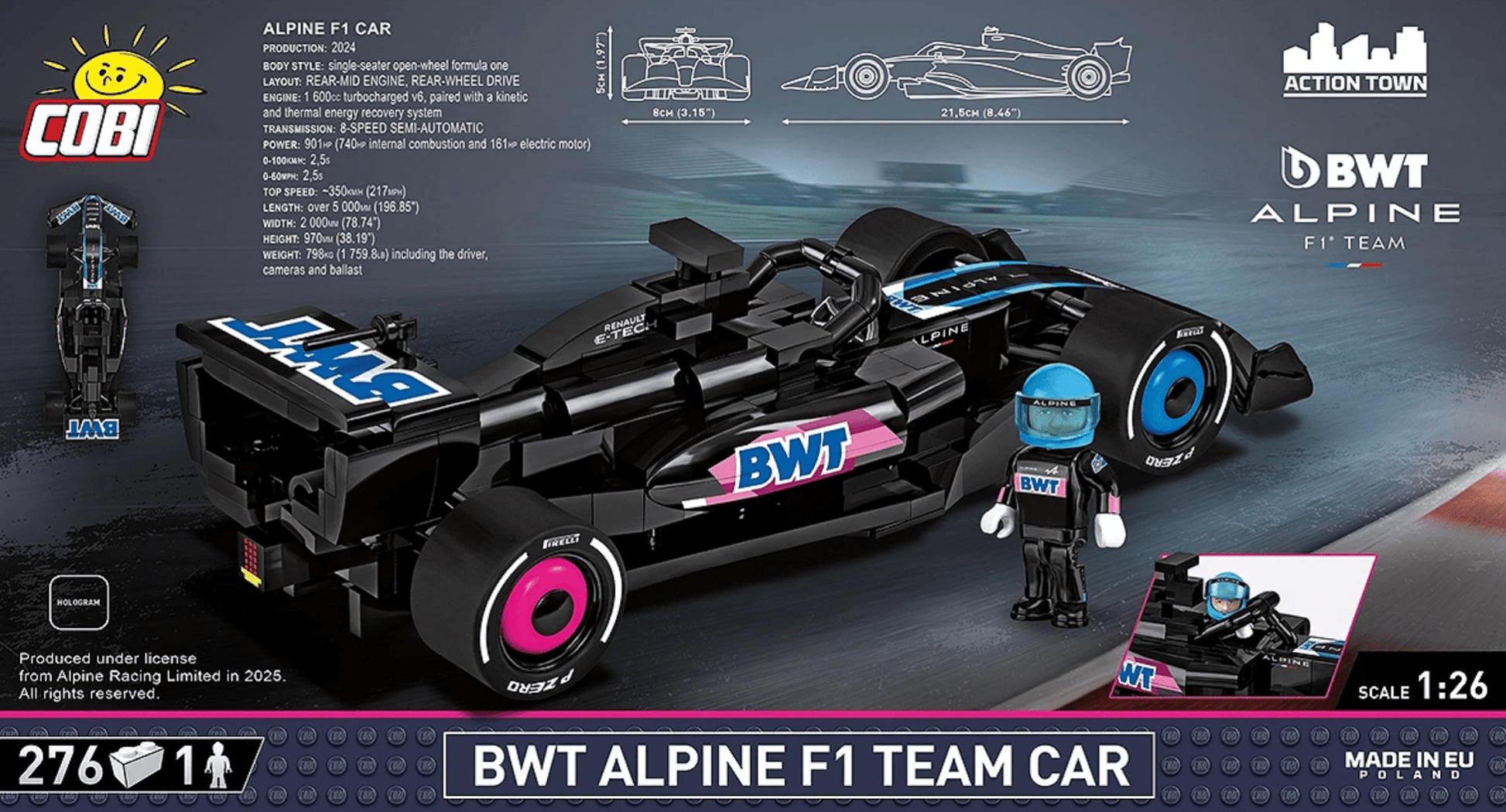 Cobi - BWT Alpine F1 Team Car - Beanie Games