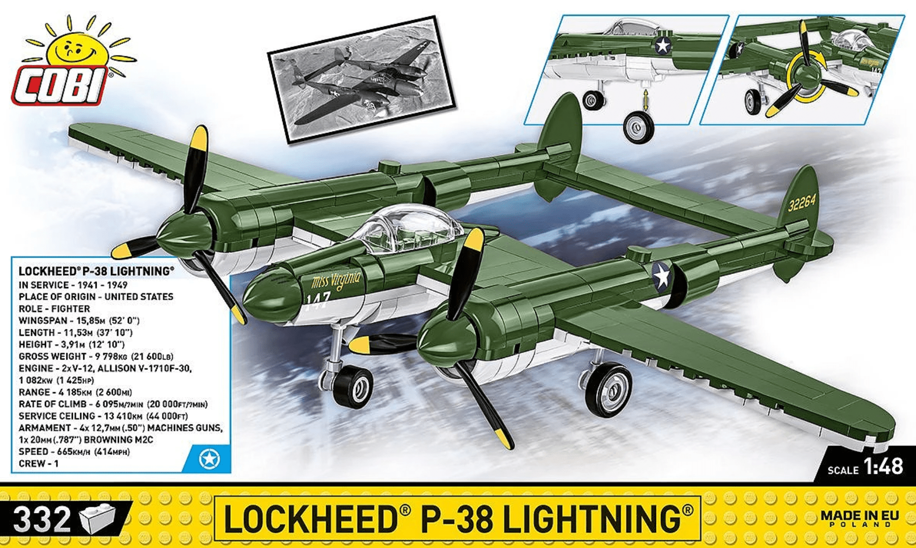 Cobi - Lockheed P - 38 Lightning - Beanie Games
