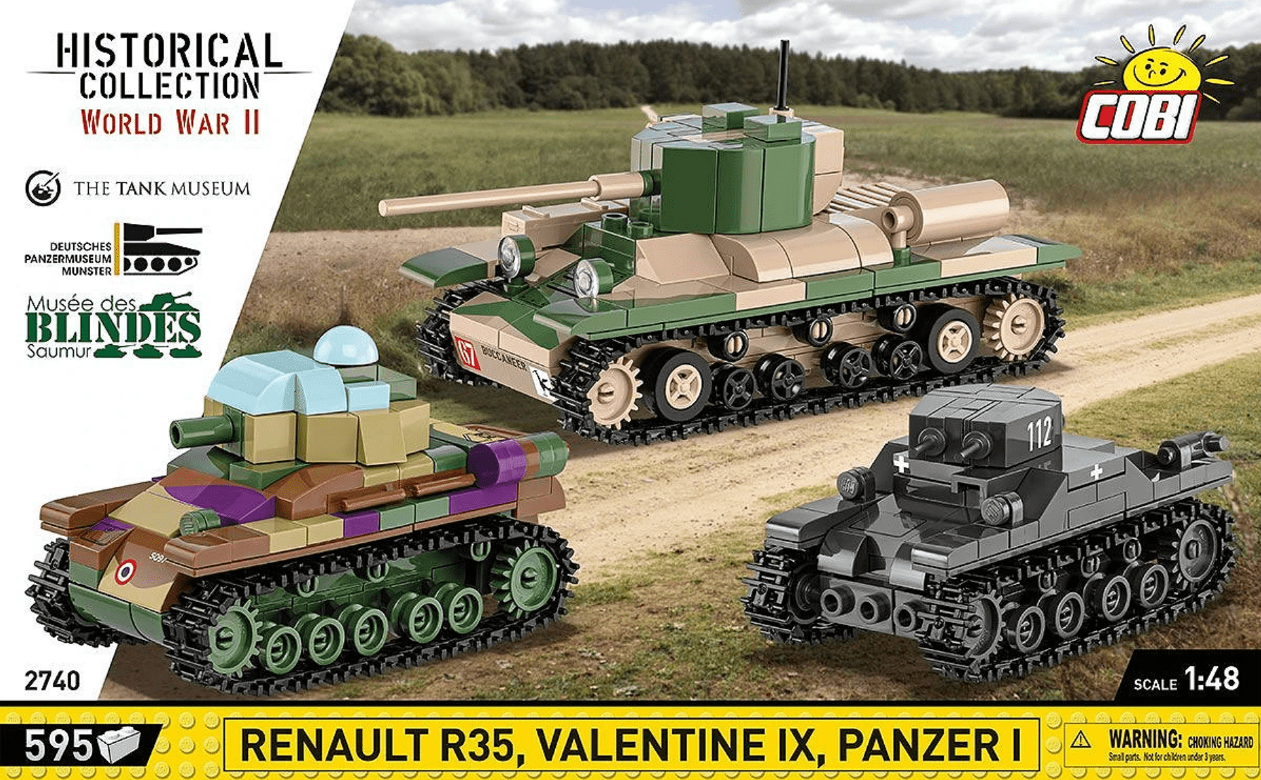 Cobi - Renault R35 - Valentine IX - Panzer I - Beanie Games