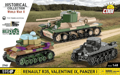 Cobi - Renault R35 - Valentine IX - Panzer I - Beanie Games