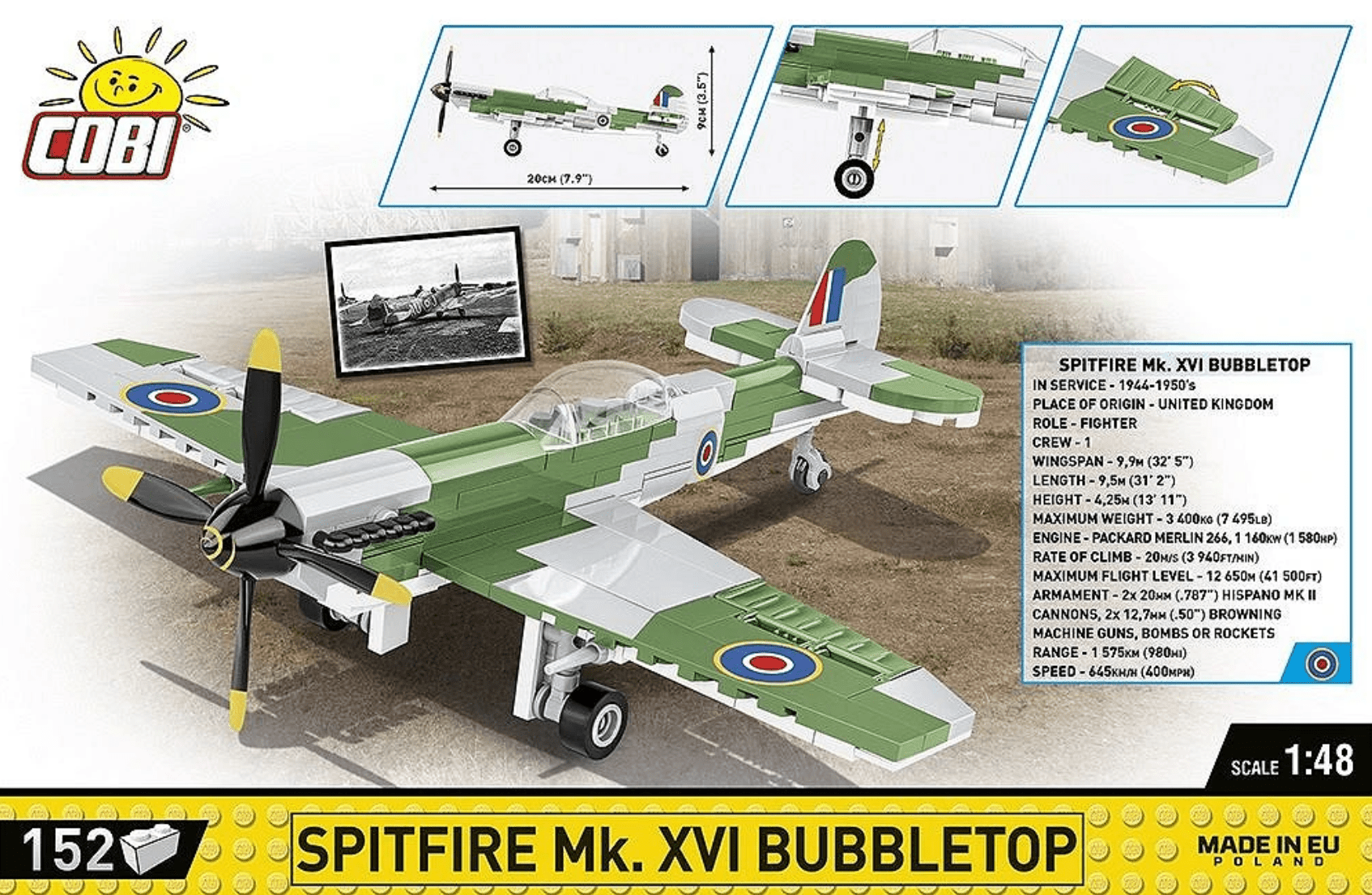 Cobi - Spitfire Mk. XVI Bubbletop - Beanie Games