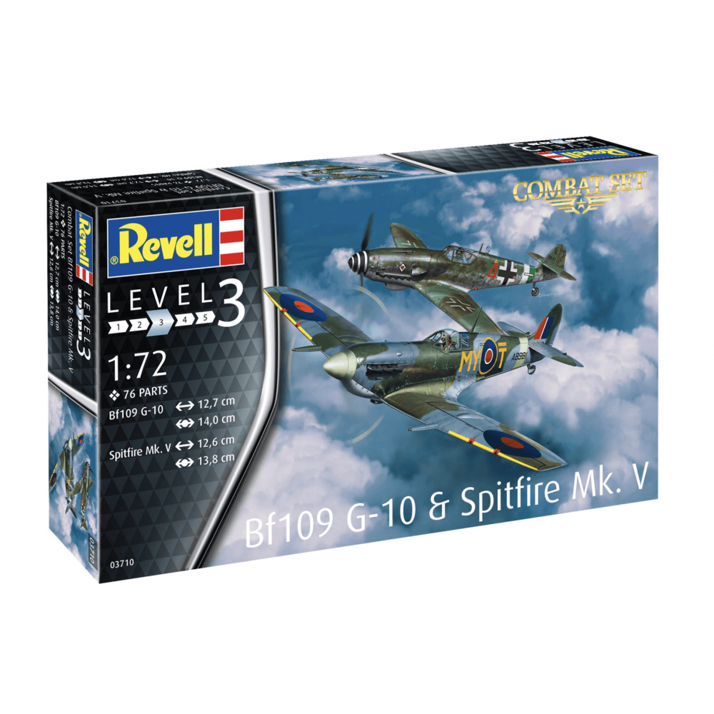 Combat Set Messerschmitt Bf109G - 10 & Spitfire Mk.V (1:72) - Beanie Games