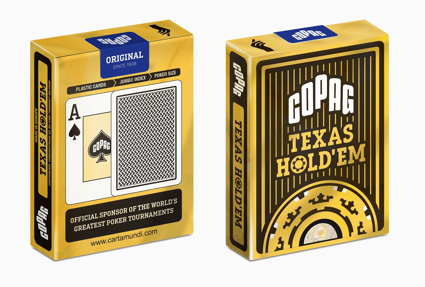 Copag Texas Hold'em Gold Jumbo 2 - Index Black - Beanie Games