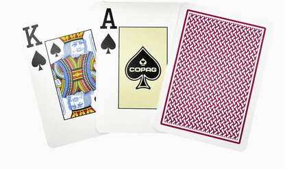 Copag Texas Hold'em Gold Jumbo 2 - Index Red - Beanie Games