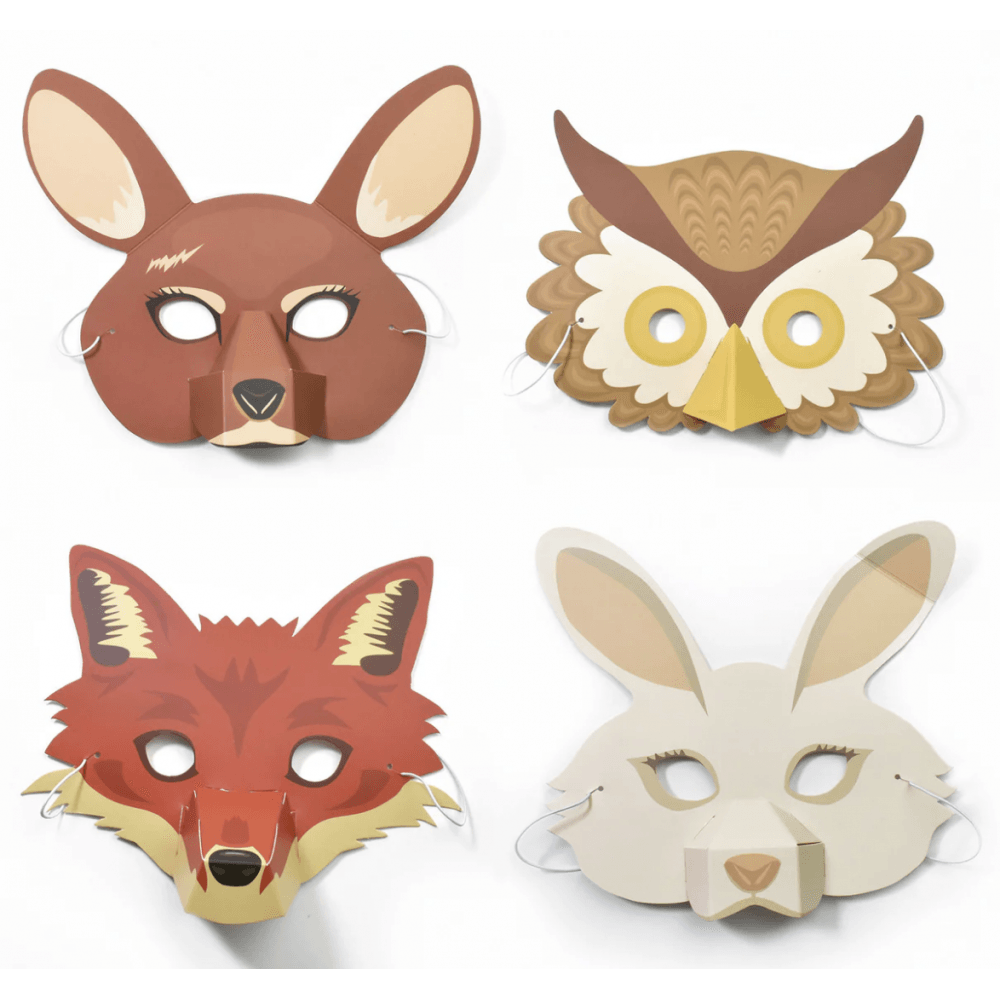 Create Your Own Woodland Animal Masks - Beanie Games
