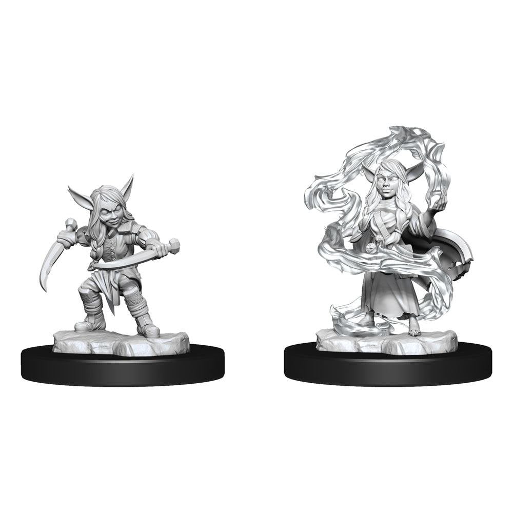 Critical Role: Unpainted Miniatures Goblin Sorceror and Rogue Female - Beanie Games