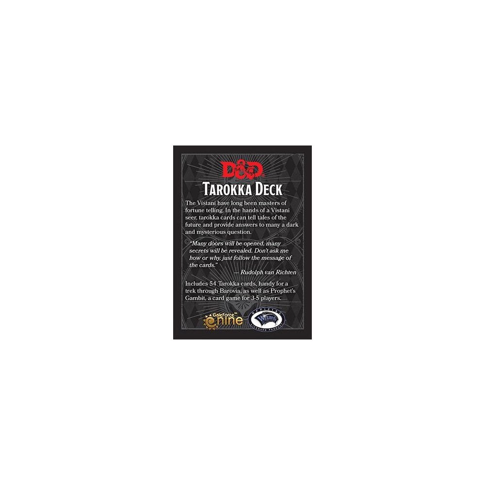 Curse Of Strahd - Tarroka Deck, 54 Cards - Beanie Games