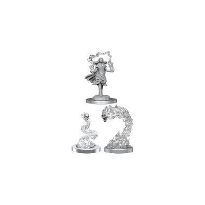 Dark Spellcaster & Flameskulls: D&D Nolzur's Marvelous Unpainted Miniatures (W21) - Beanie Games